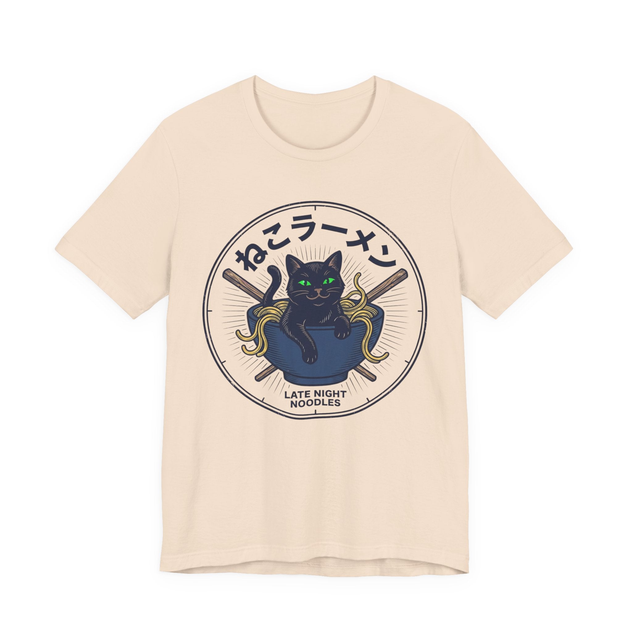 Black Cat Ramen Bowl Tee | Late Night Noodles
