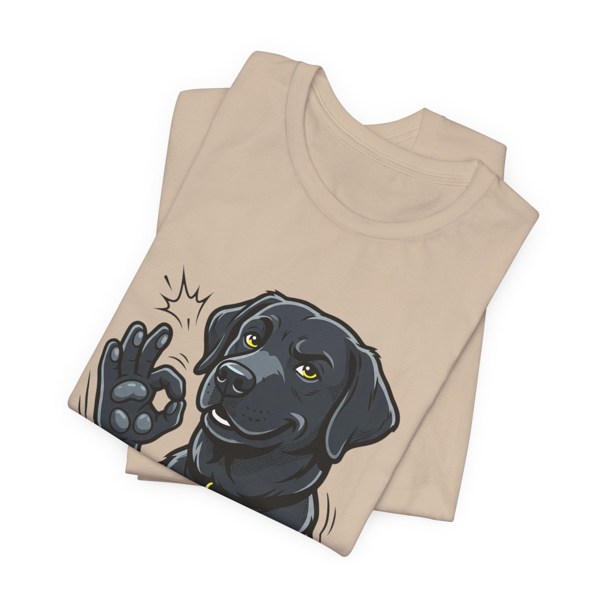 Back N' Black Black Lab Dog Tee | Labrador Illustration, Funny Paw OK Design