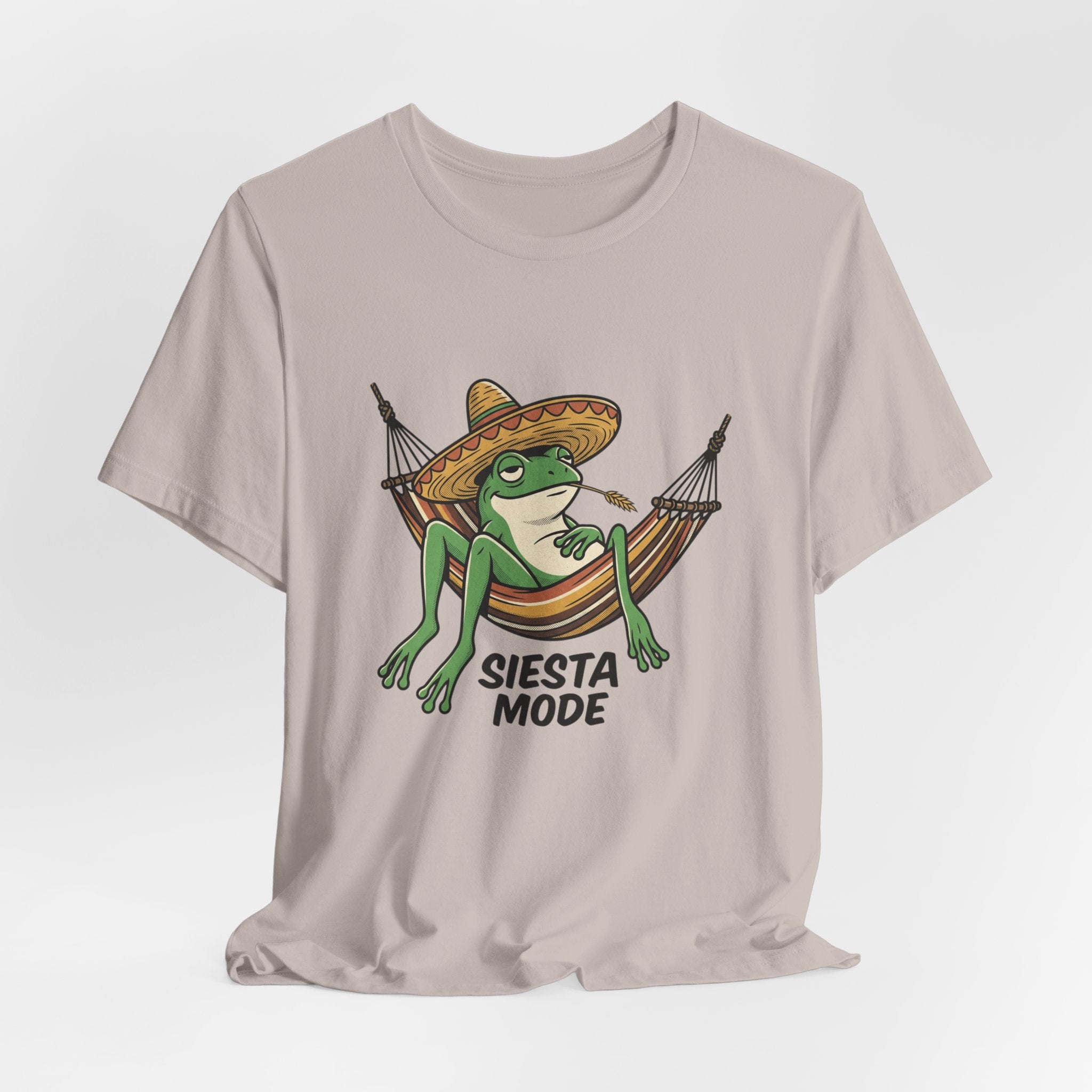 Siesta Mode Frog hammock T-Shirt | Relaxing Sombrero frog tee