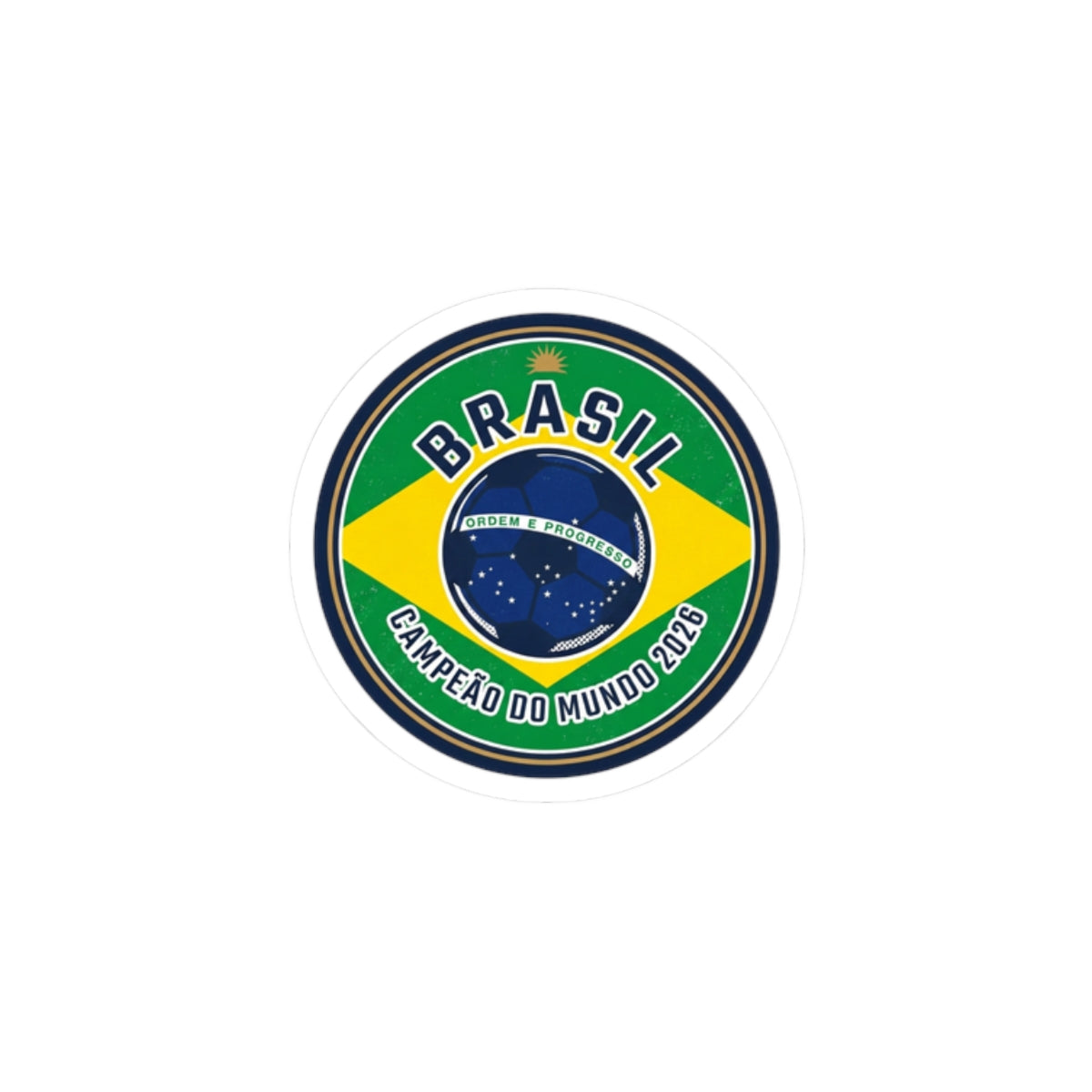 Brazil Flag Crest Sticker | Soccer Championship, Country Pride 2026
