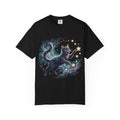 Unisex Garment-Dyed T-shirt/ Cat chasing stars