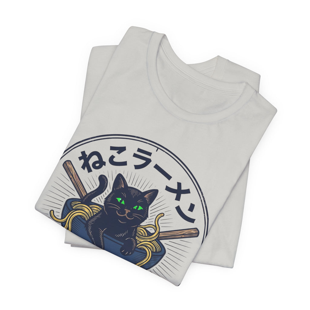 Black Cat Ramen Bowl Tee | Late Night Noodles