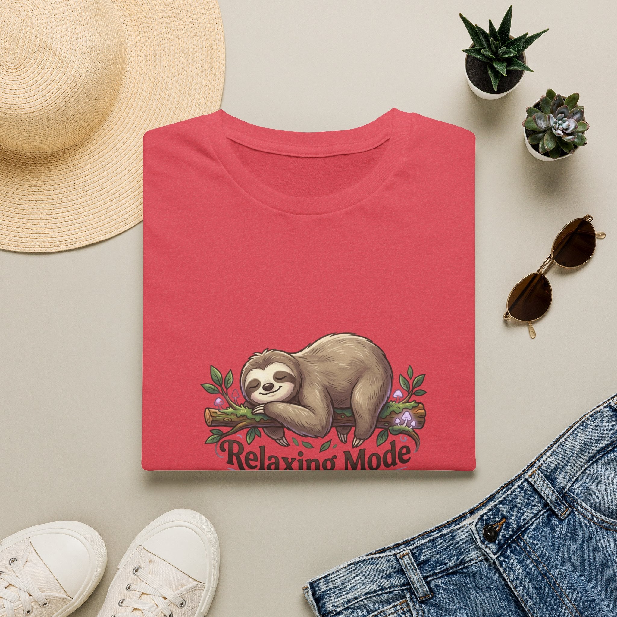 Relaxing Mode Sloth T-Shirt | Cute Sloth Graphic Tee