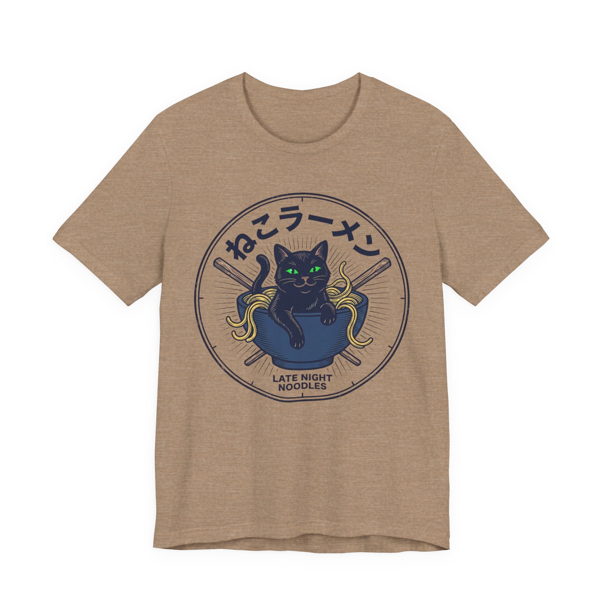 Black Cat Ramen Bowl Tee | Late Night Noodles