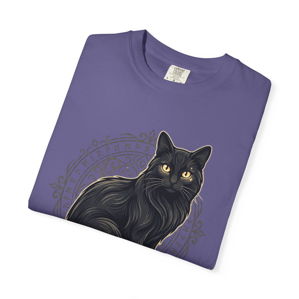 Hello Darkness My Old Friend black cat T-Shirt | Gothic Cat Tee