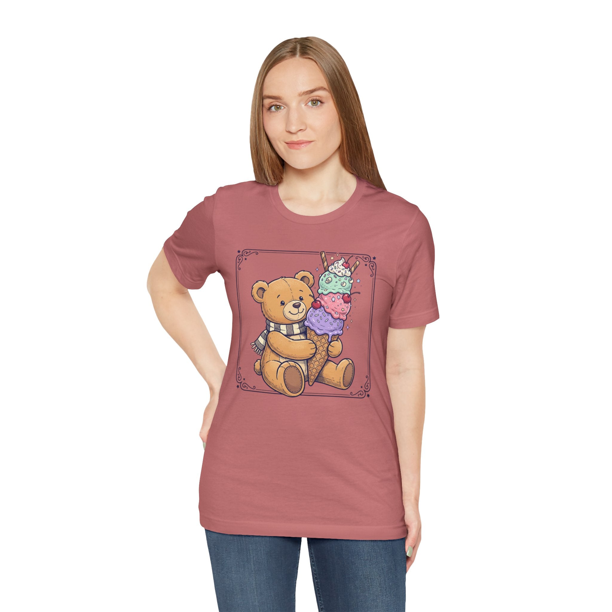 Unisex Jersey Short Sleeve Tee/Teddy/ Ice cream