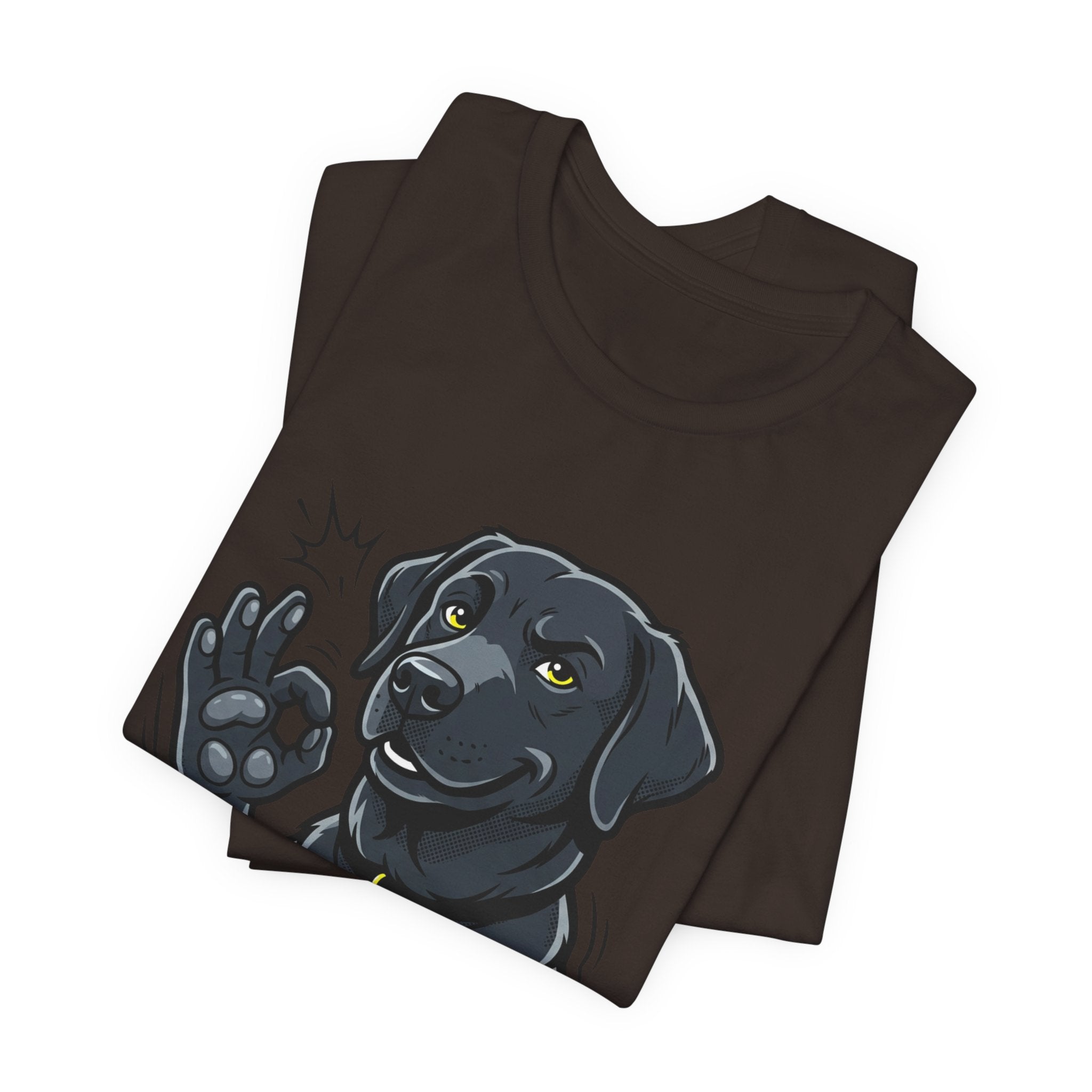 Back N' Black Black Lab Dog Tee | Labrador Illustration, Funny Paw OK Design