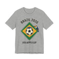 Unisex Jersey Short Sleeve Tee/Brazil Ball in the flag