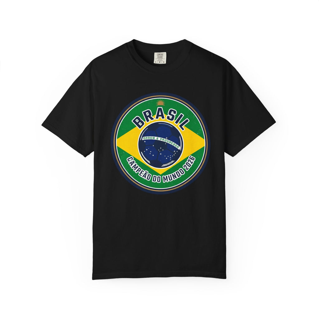 Brasil Flag Emblem T-Shirt | Brazil Campeonato do Mundo 2022