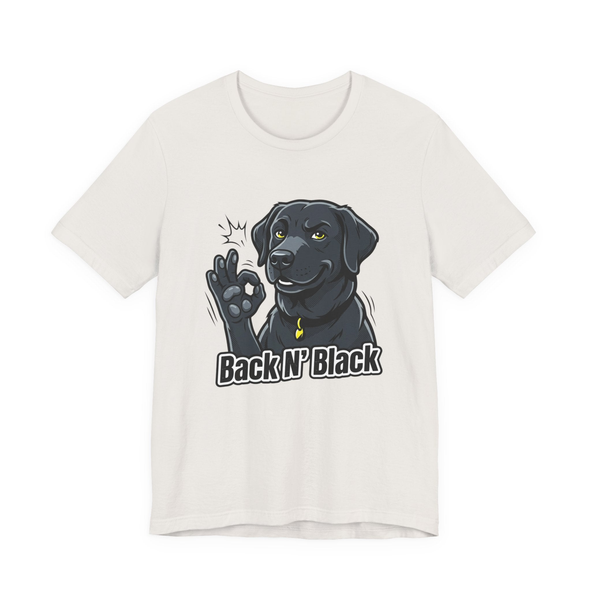 Back N' Black Black Lab Dog Tee | Labrador Illustration, Funny Paw OK Design