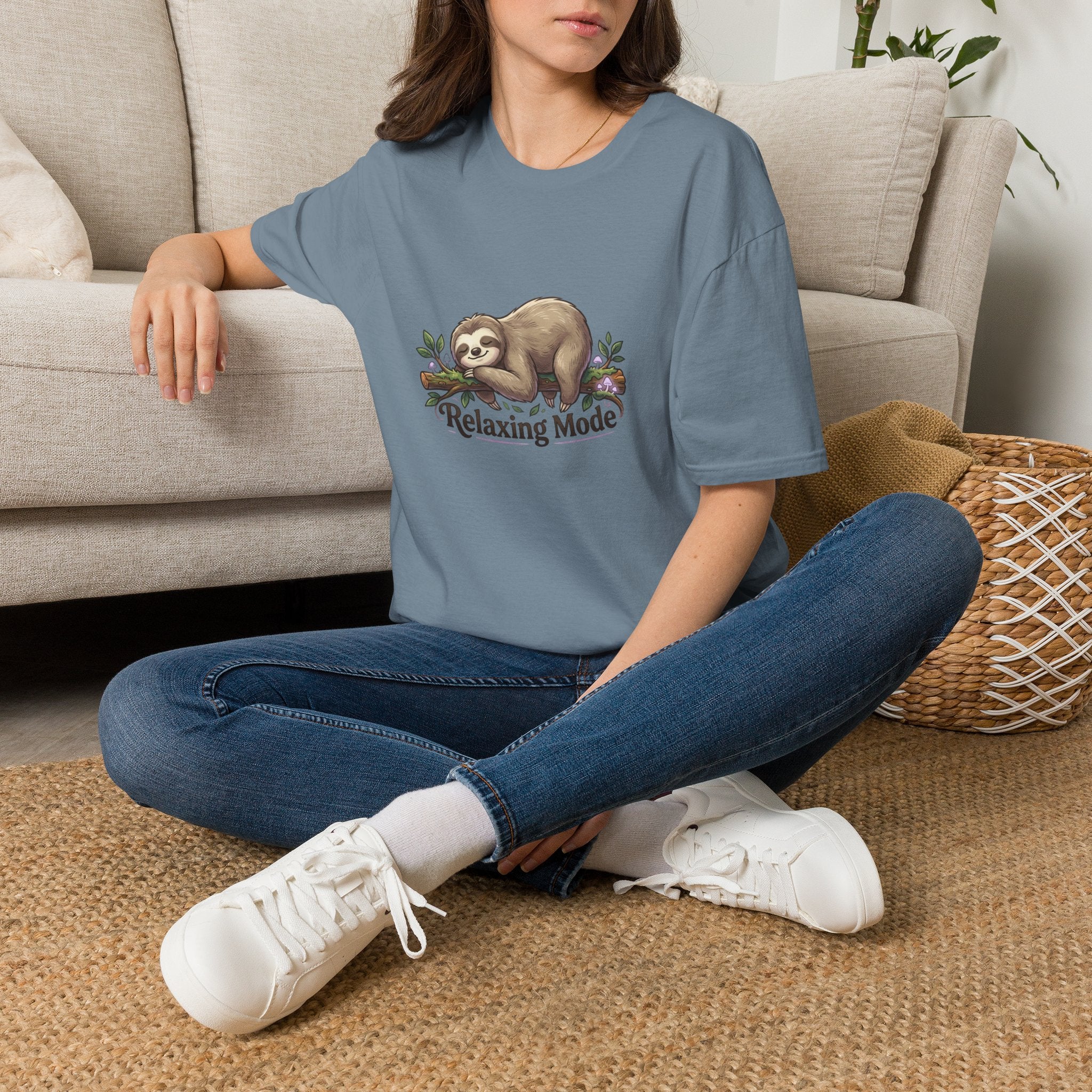 Relaxing Mode Sloth T-Shirt | Cute Sloth Graphic Tee
