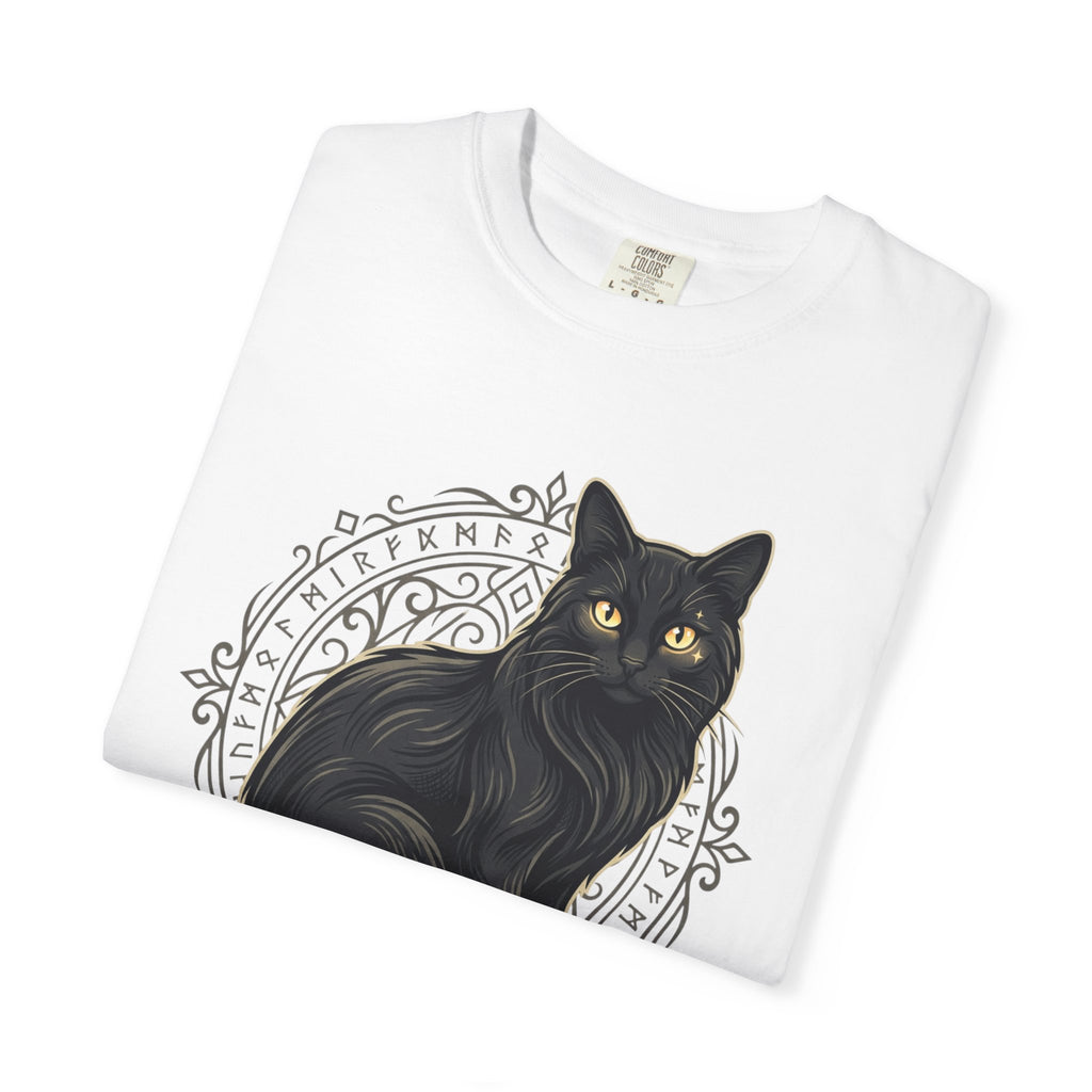 Hello Darkness My Old Friend black cat T-Shirt | Gothic Cat Tee