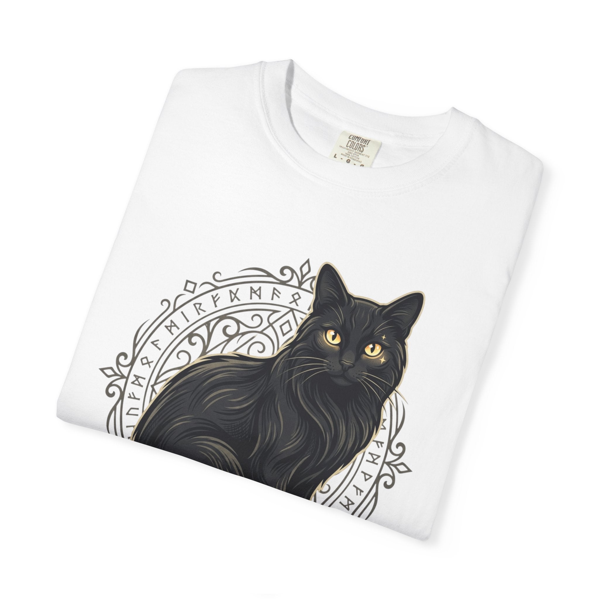 Hello Darkness My Old Friend black cat T-Shirt | Gothic Cat Tee