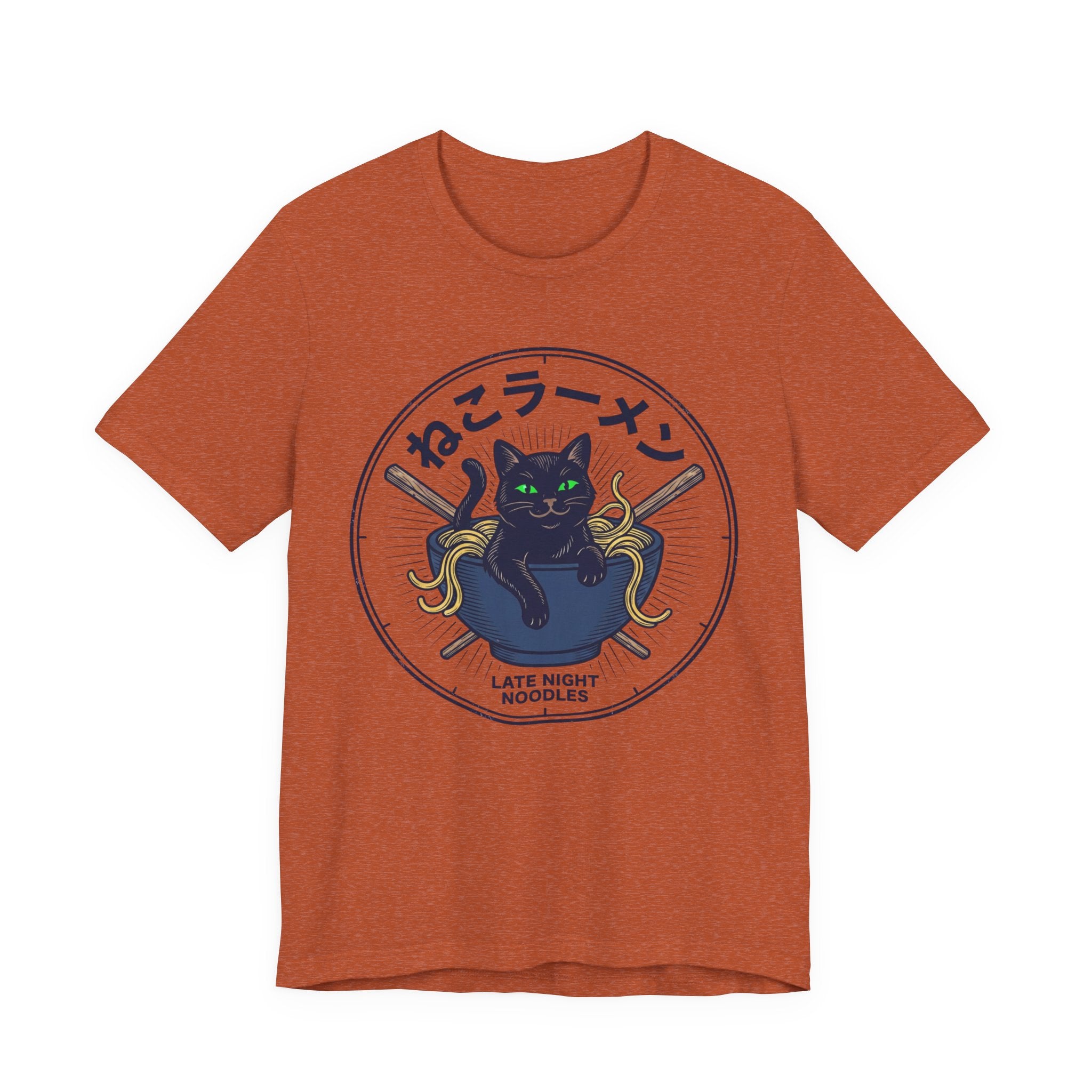 Black Cat Ramen Bowl Tee | Late Night Noodles