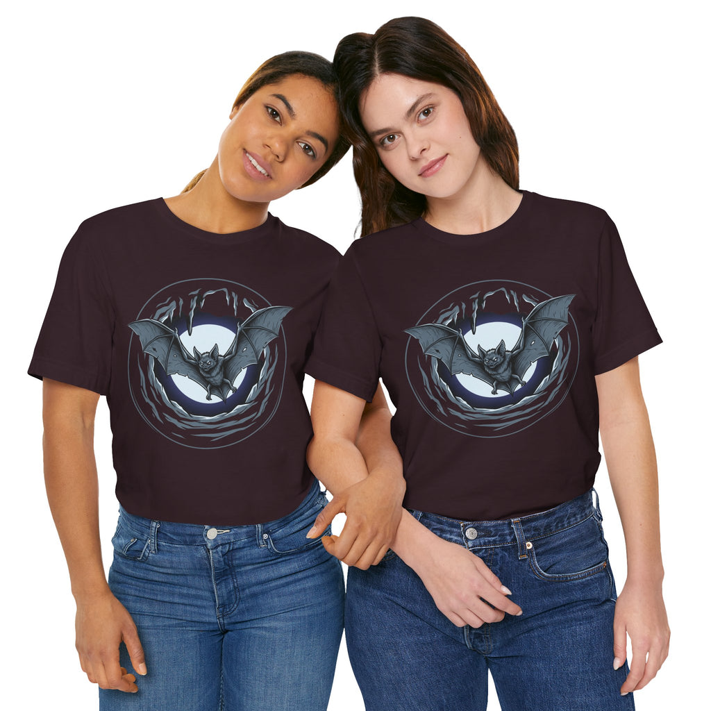 Unisex Jersey Short Sleeve Tee/ bat in a moon shine