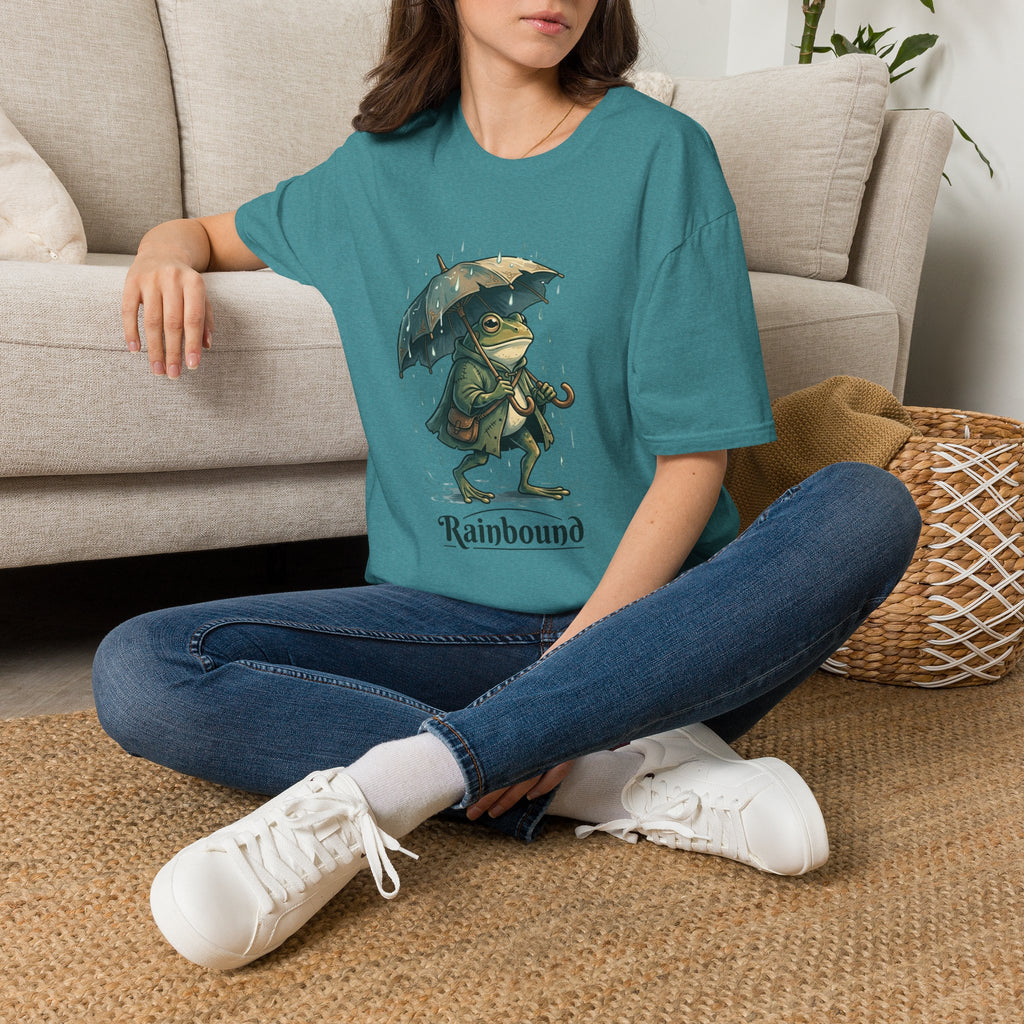 Rainbound Frog with Umbrella T-Shirt