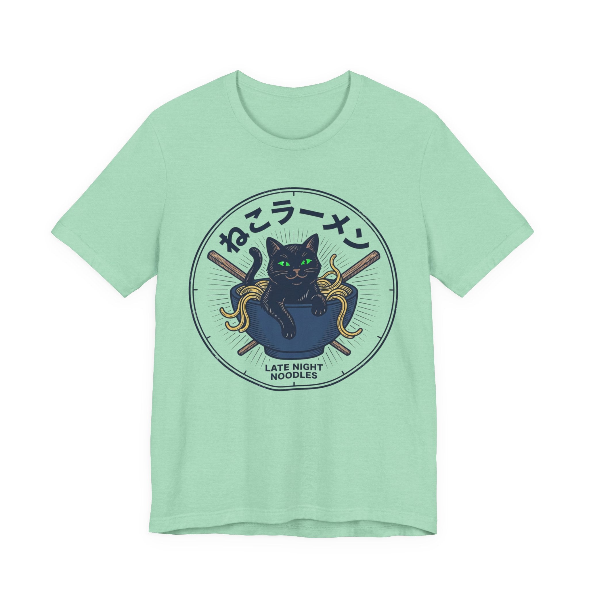 Black Cat Ramen Bowl Tee | Late Night Noodles