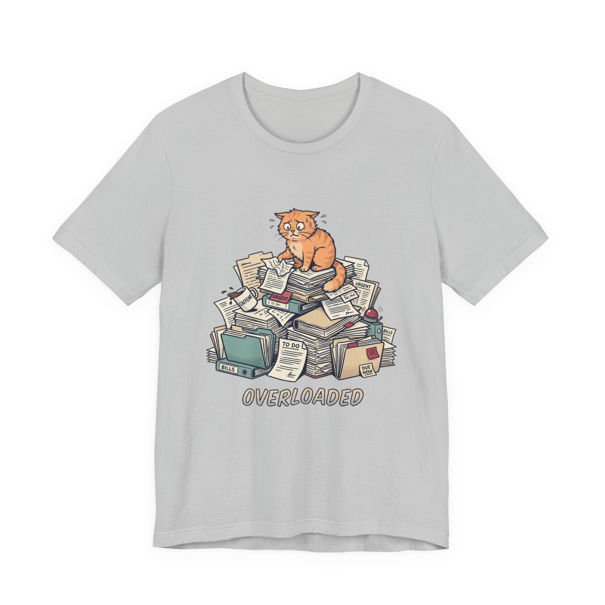 Overloaded Cat/Tee | Funny Cat Graphic T-Shirt