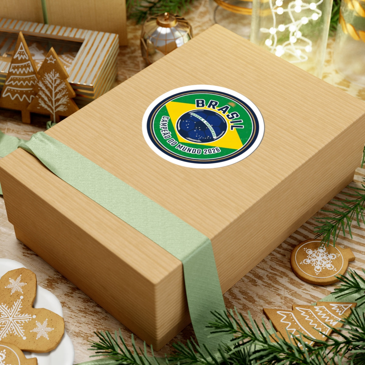 Brazil Flag Crest Sticker | Soccer Championship, Country Pride 2026