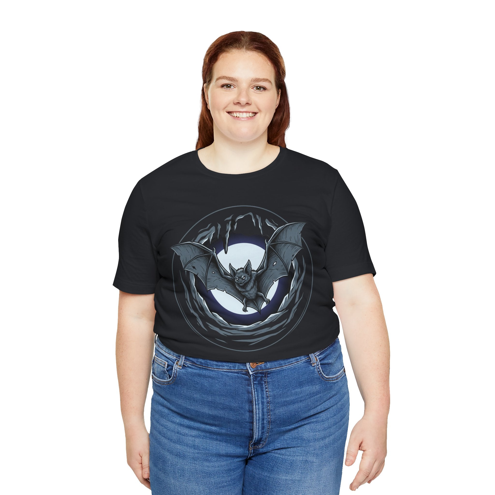 Unisex Jersey Short Sleeve Tee/ bat in a moon shine
