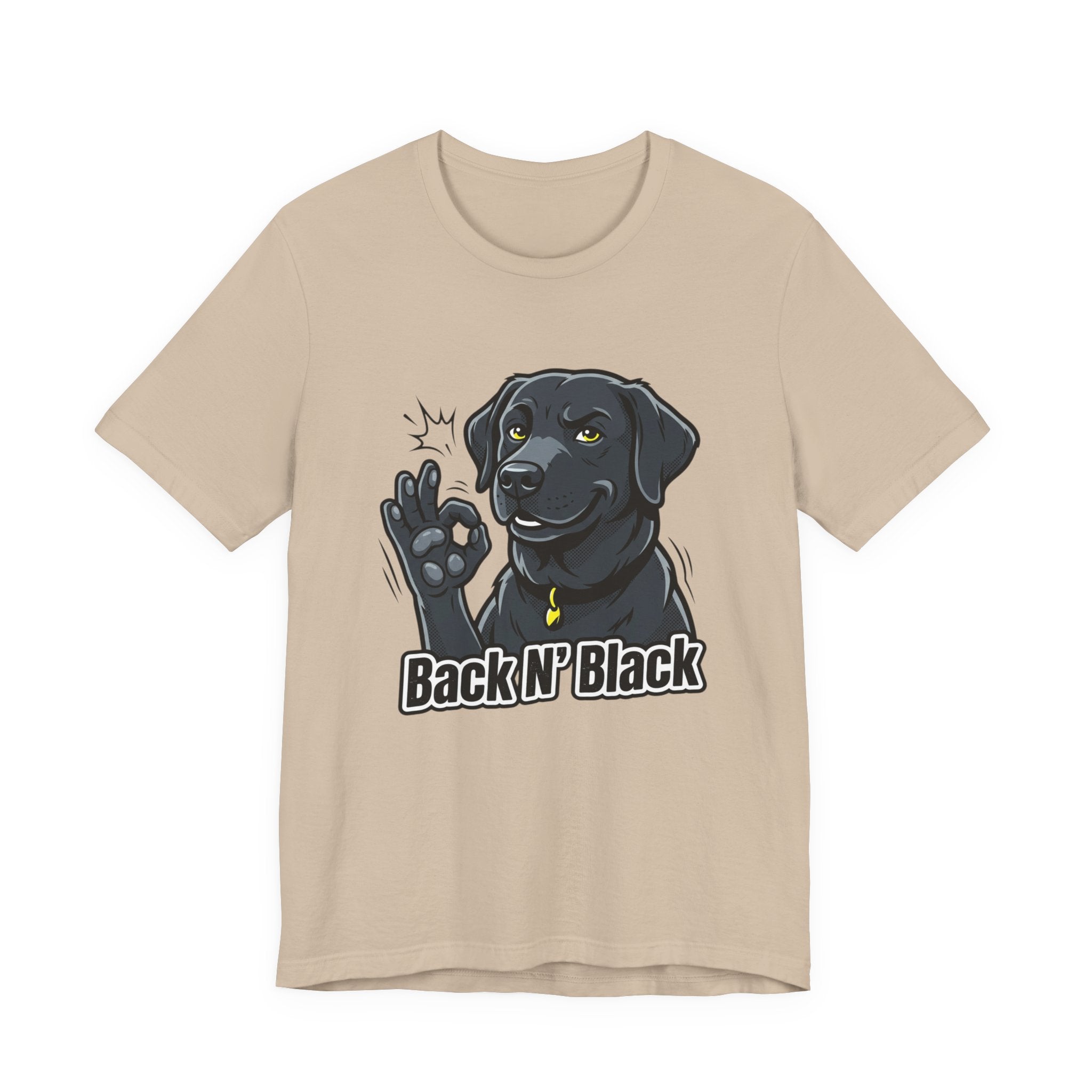 Back N' Black Black Lab Dog Tee | Labrador Illustration, Funny Paw OK Design