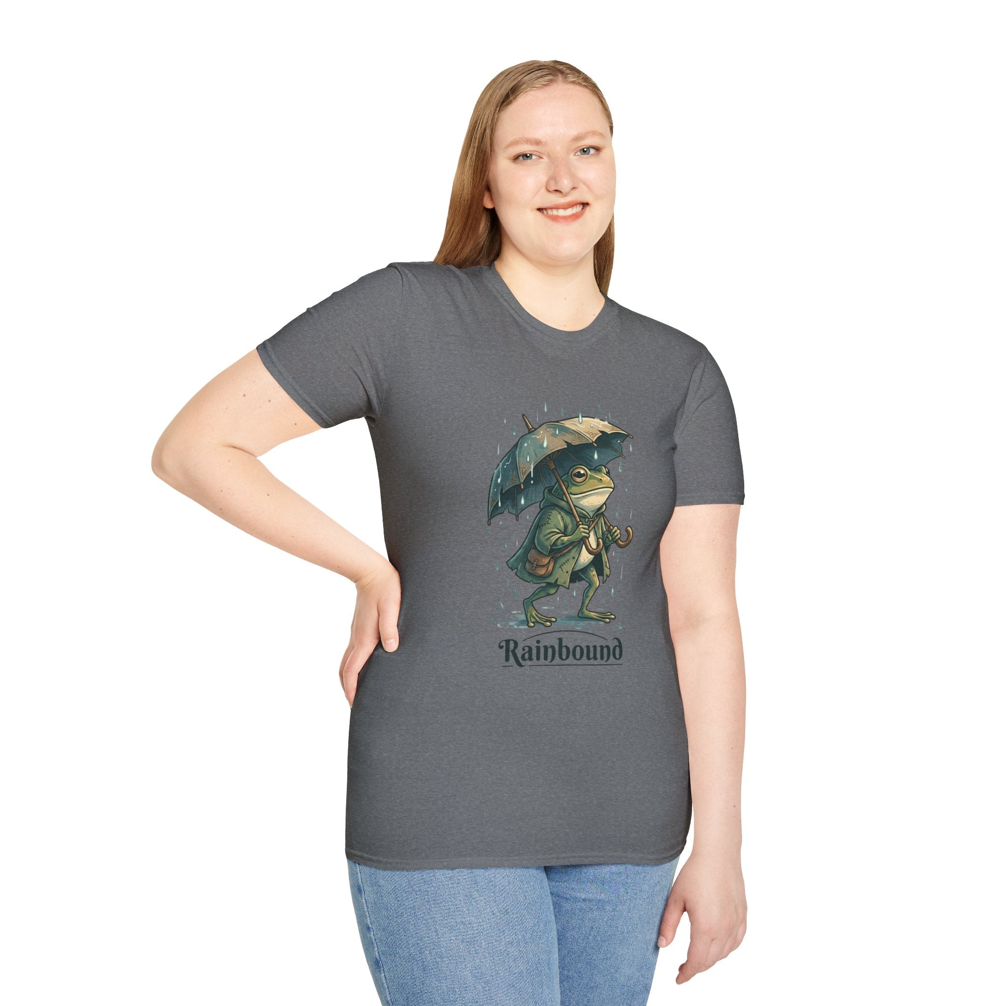 Rainbound Frog with Umbrella T-Shirt