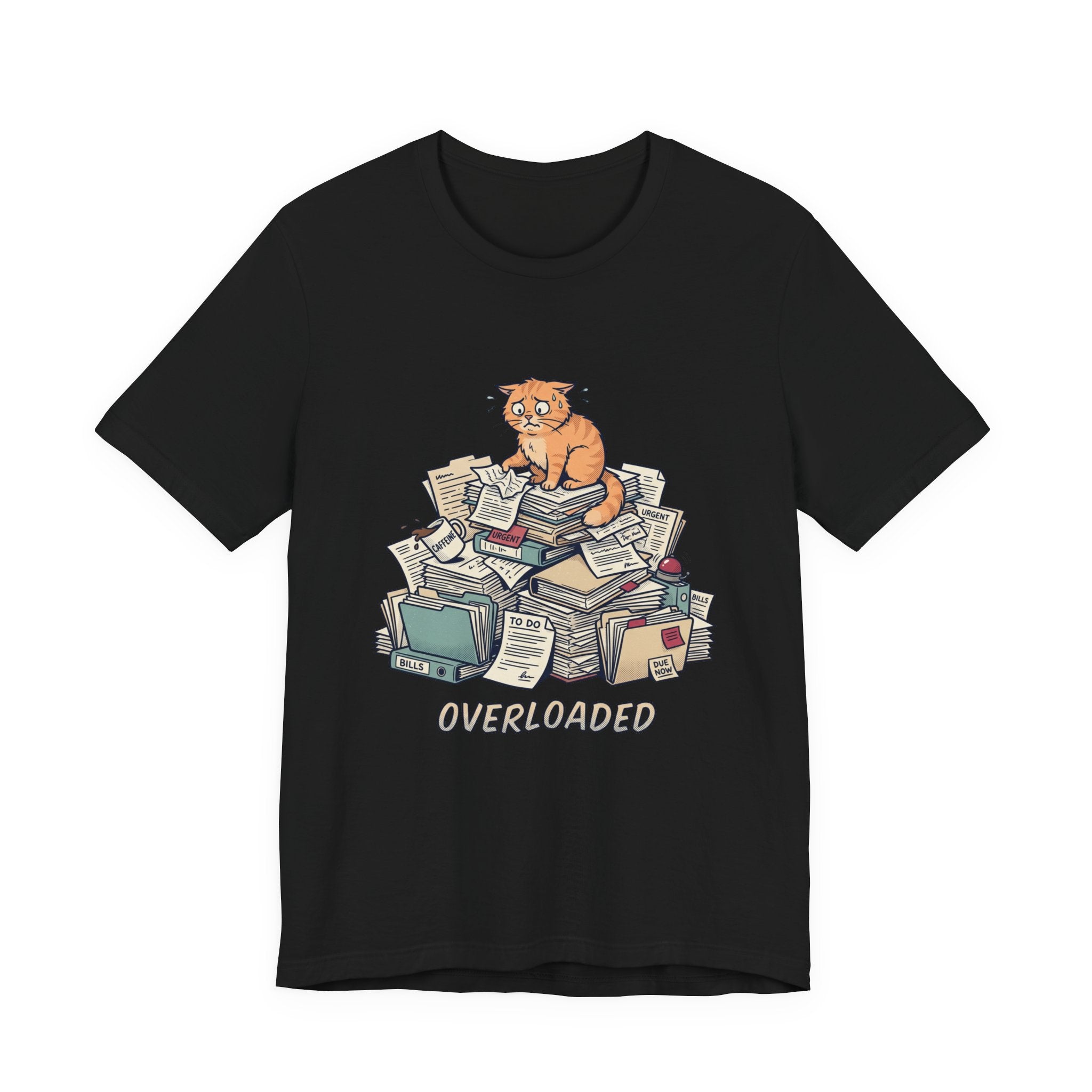 Overloaded Cat/Tee | Funny Cat Graphic T-Shirt
