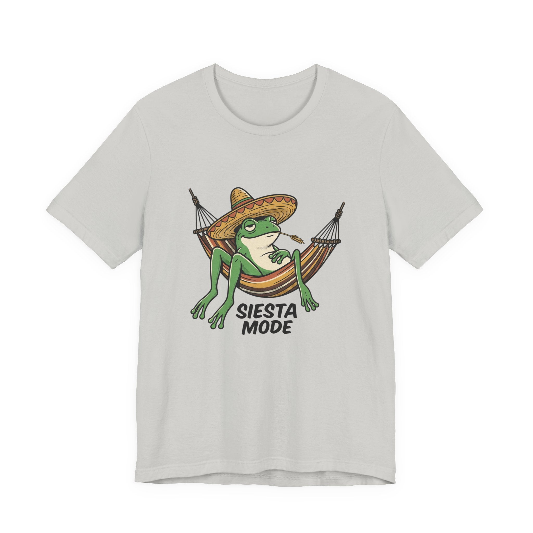 Siesta Mode Frog hammock T-Shirt | Relaxing Sombrero frog tee