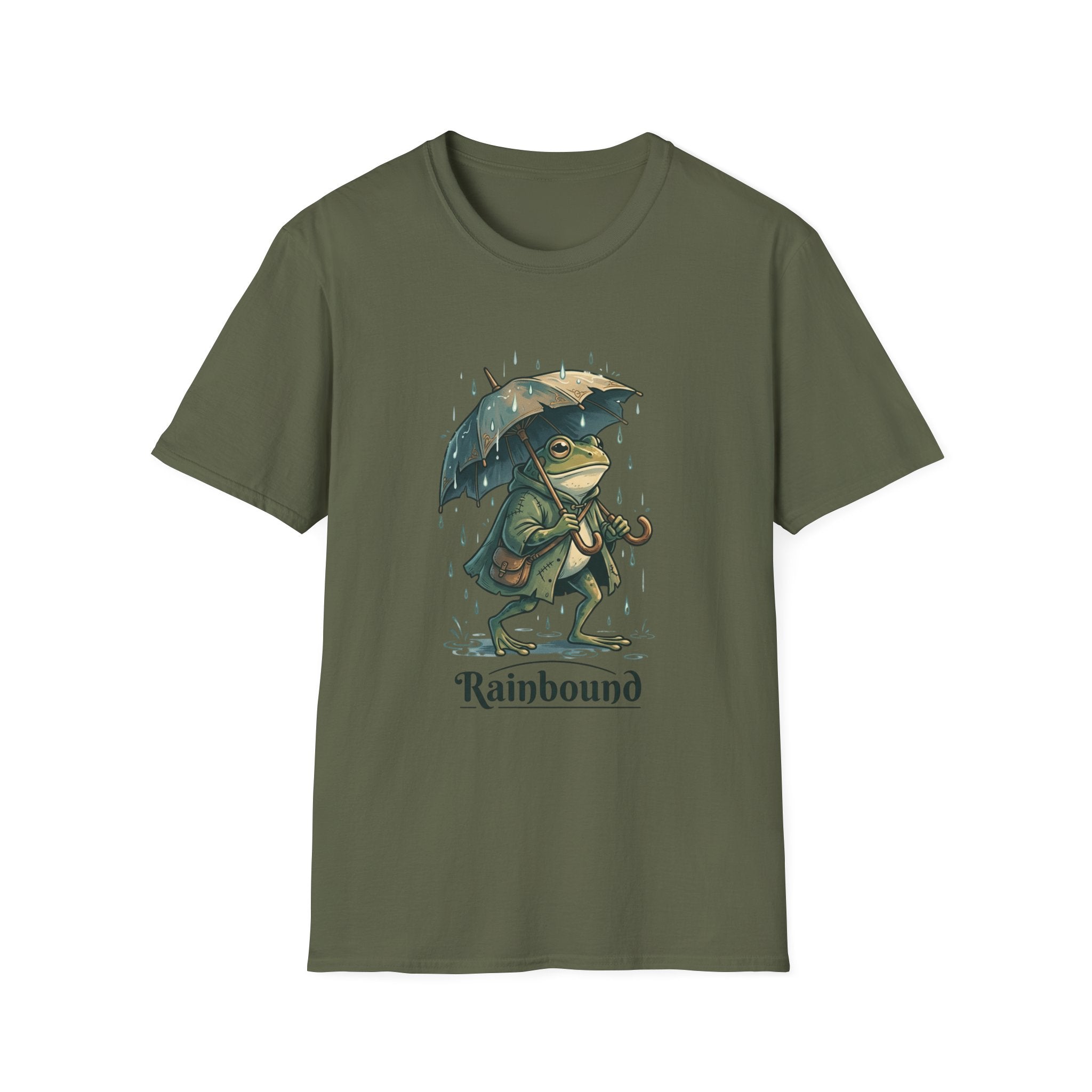 Rainbound Frog with Umbrella T-Shirt