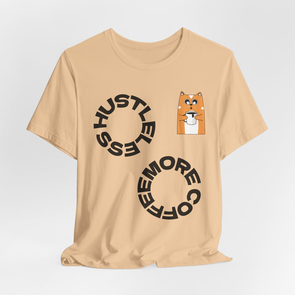 Coffee Hustle Circle, Shiba Inu Pocket Tee