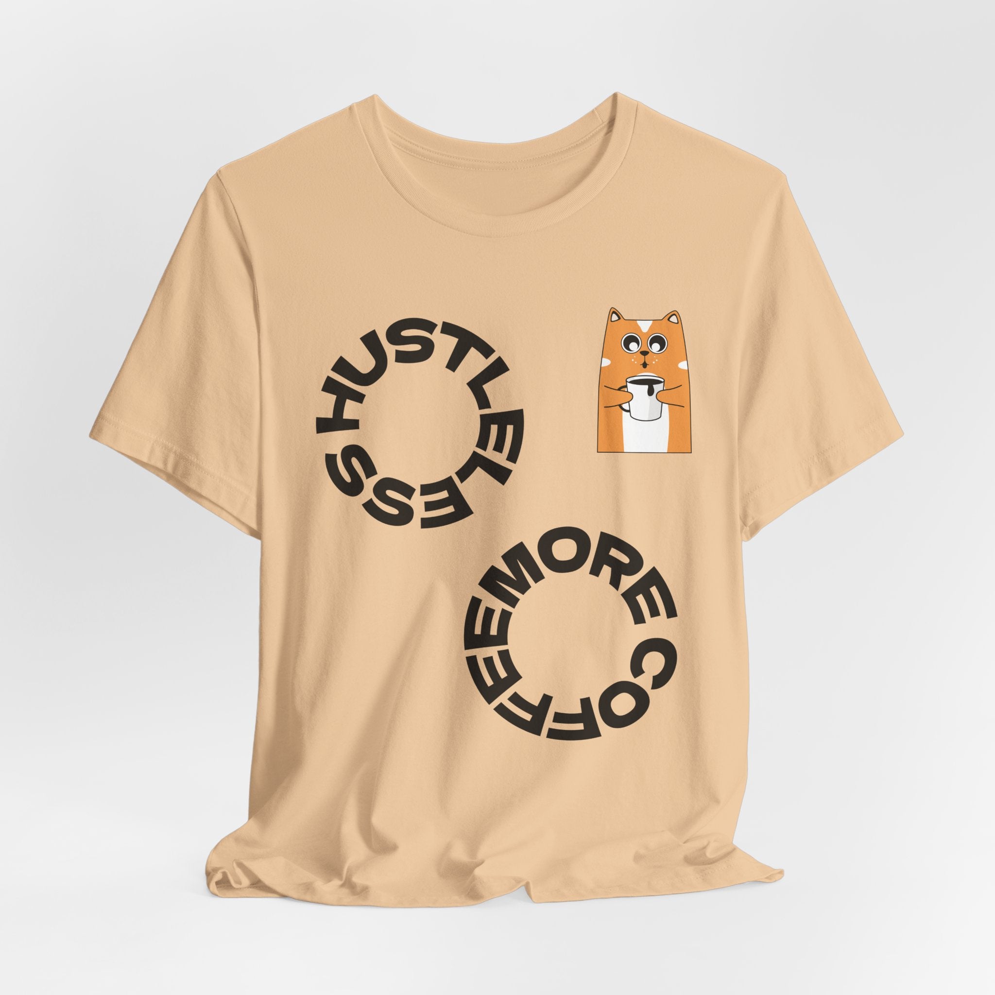 Coffee Hustle Circle, Shiba Inu Pocket Tee