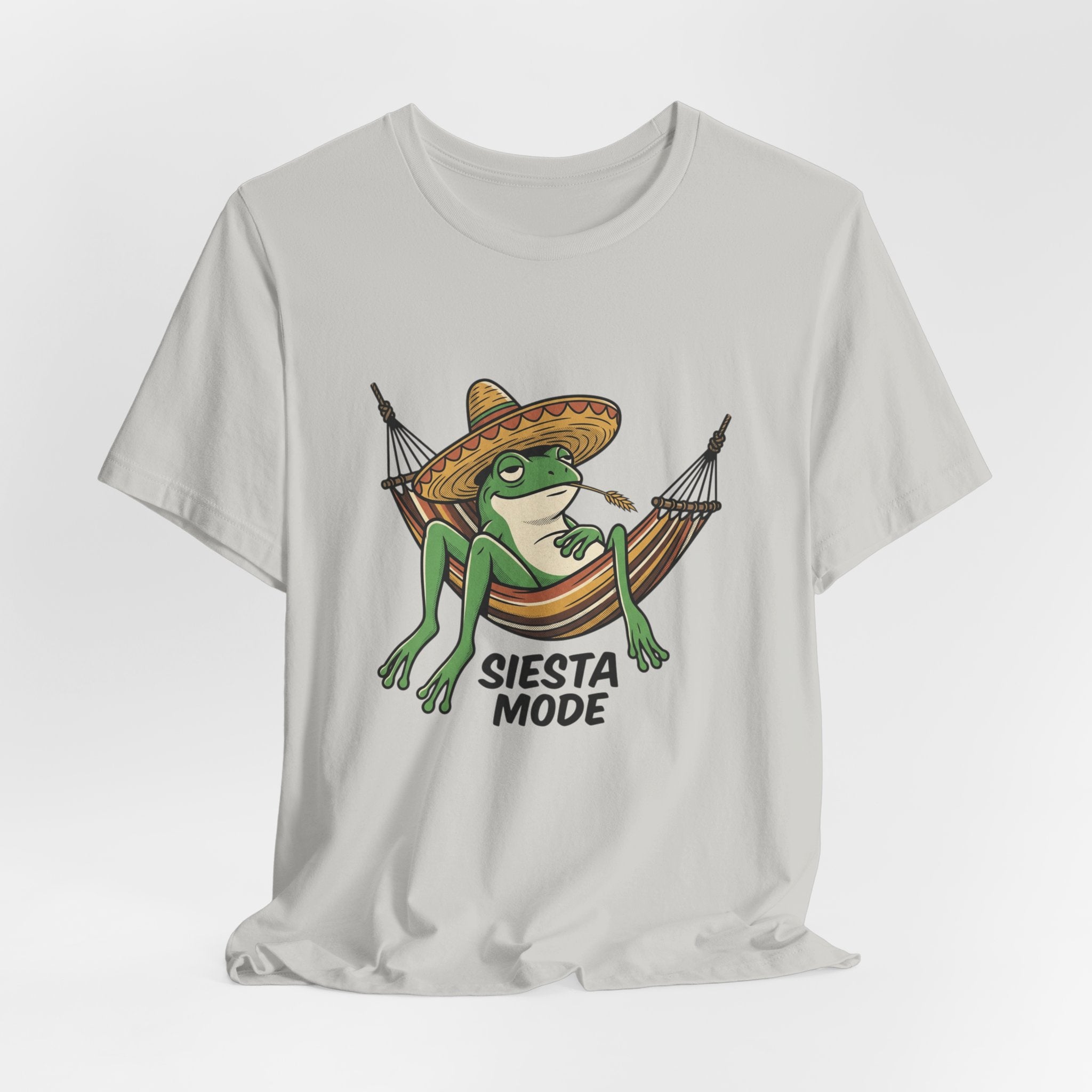 Siesta Mode Frog hammock T-Shirt | Relaxing Sombrero frog tee
