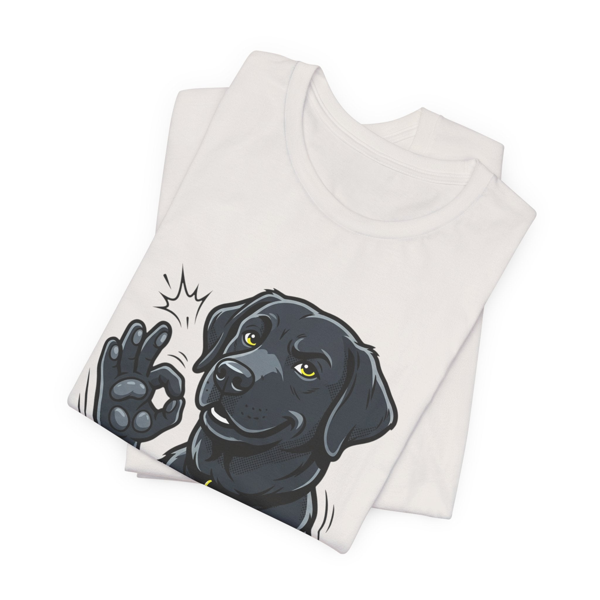 Back N' Black Black Lab Dog Tee | Labrador Illustration, Funny Paw OK Design