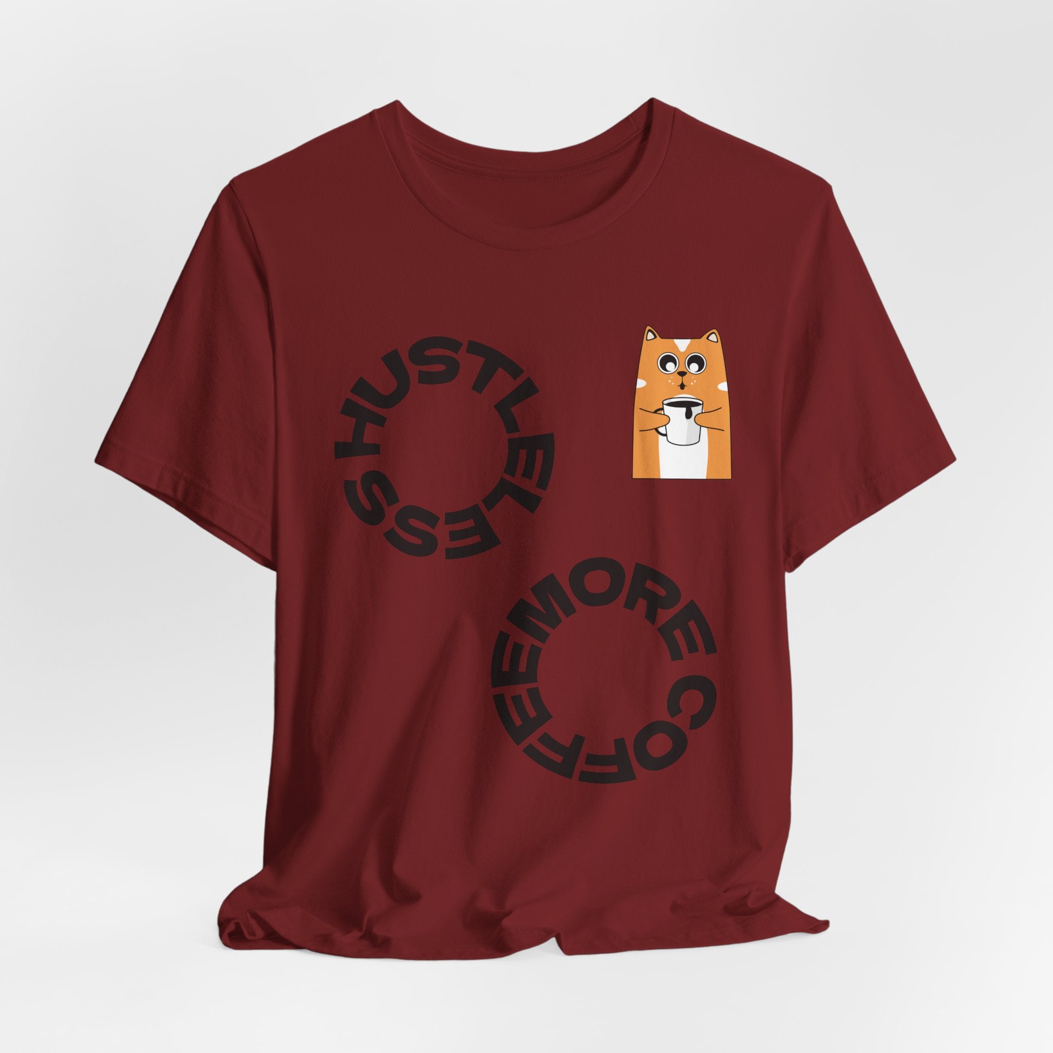 Coffee Hustle Circle, Shiba Inu Pocket Tee