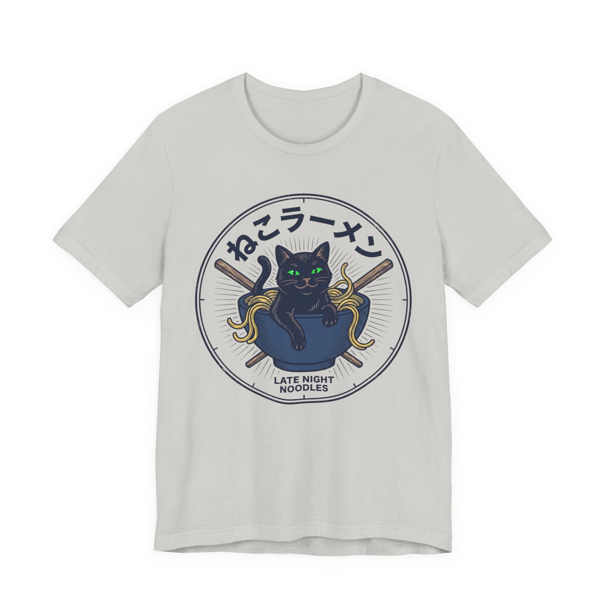 Black Cat Ramen Bowl Tee | Late Night Noodles