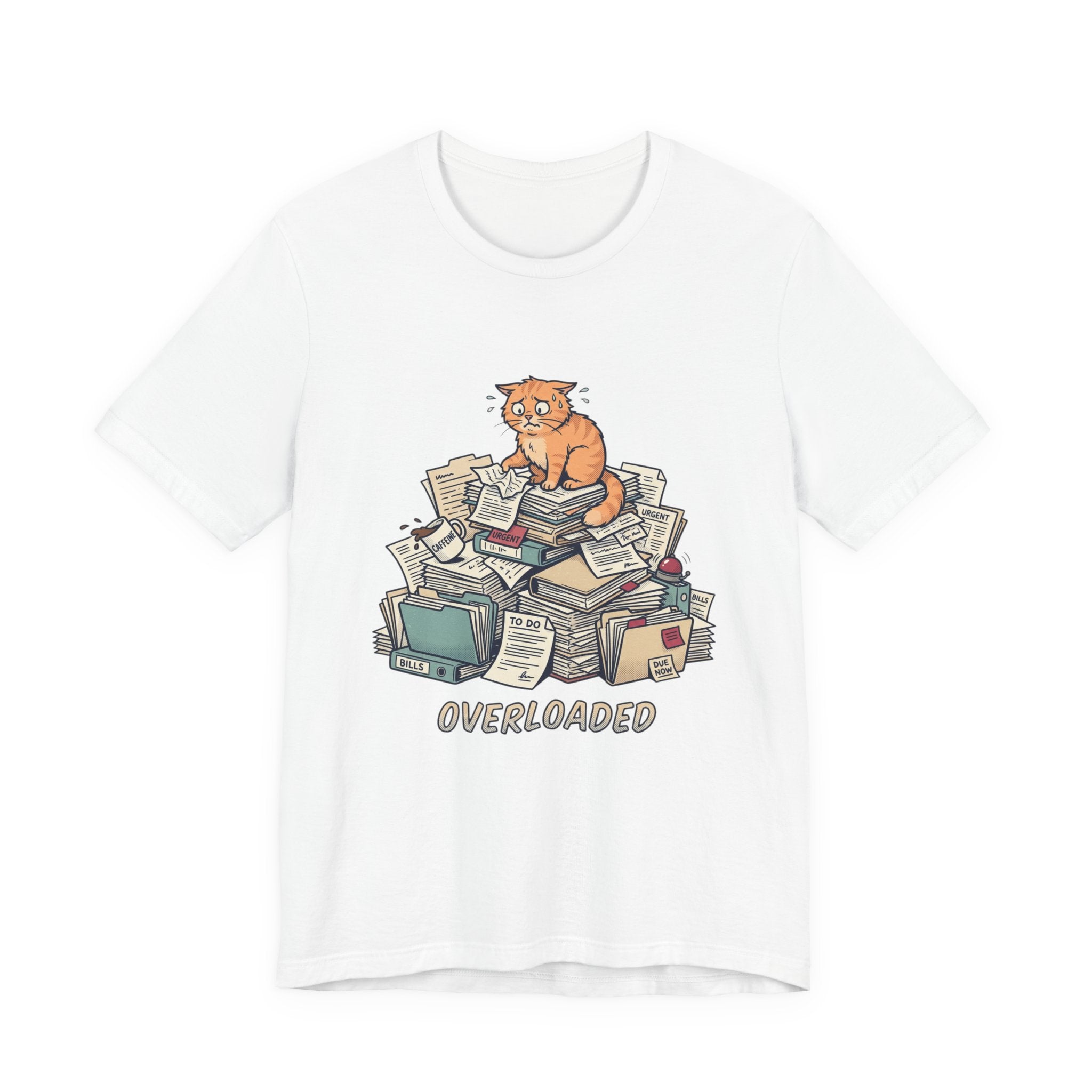 Overloaded Cat/Tee | Funny Cat Graphic T-Shirt