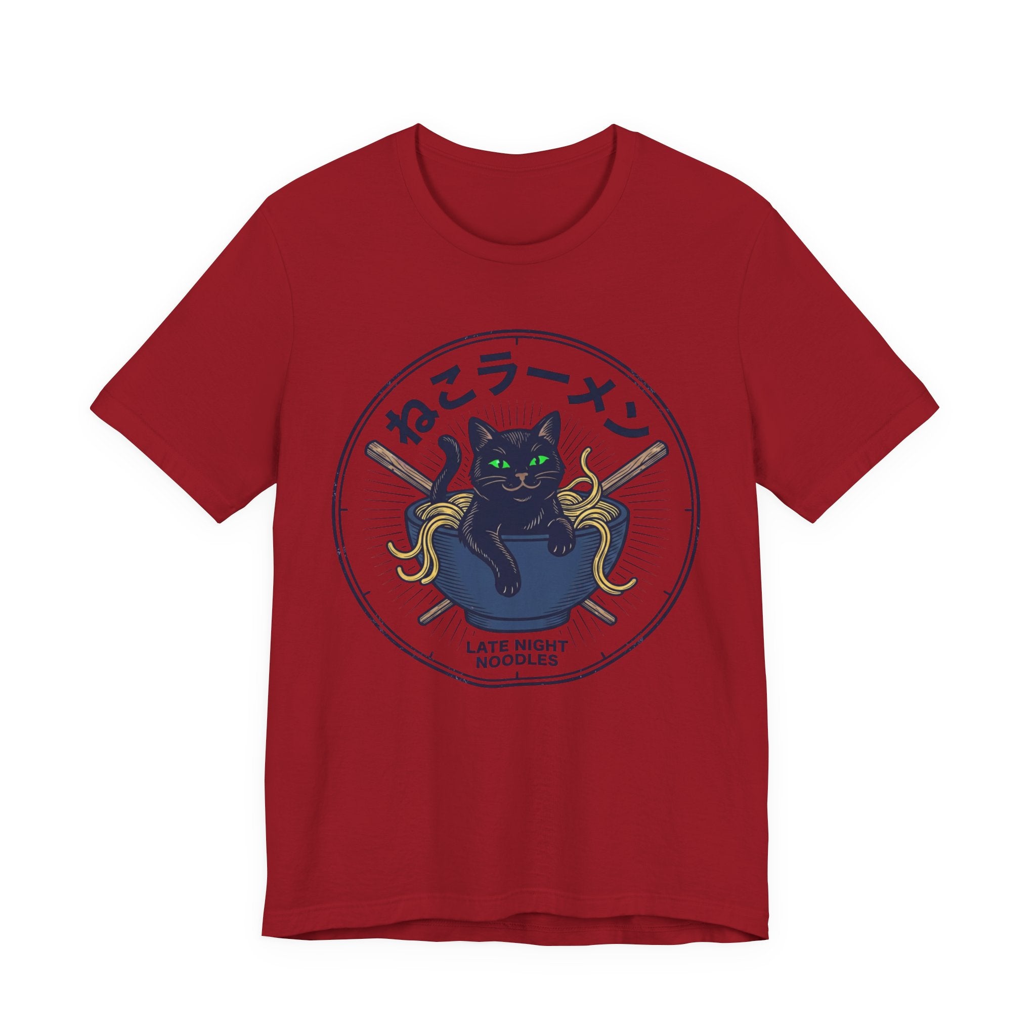 Black Cat Ramen Bowl Tee | Late Night Noodles