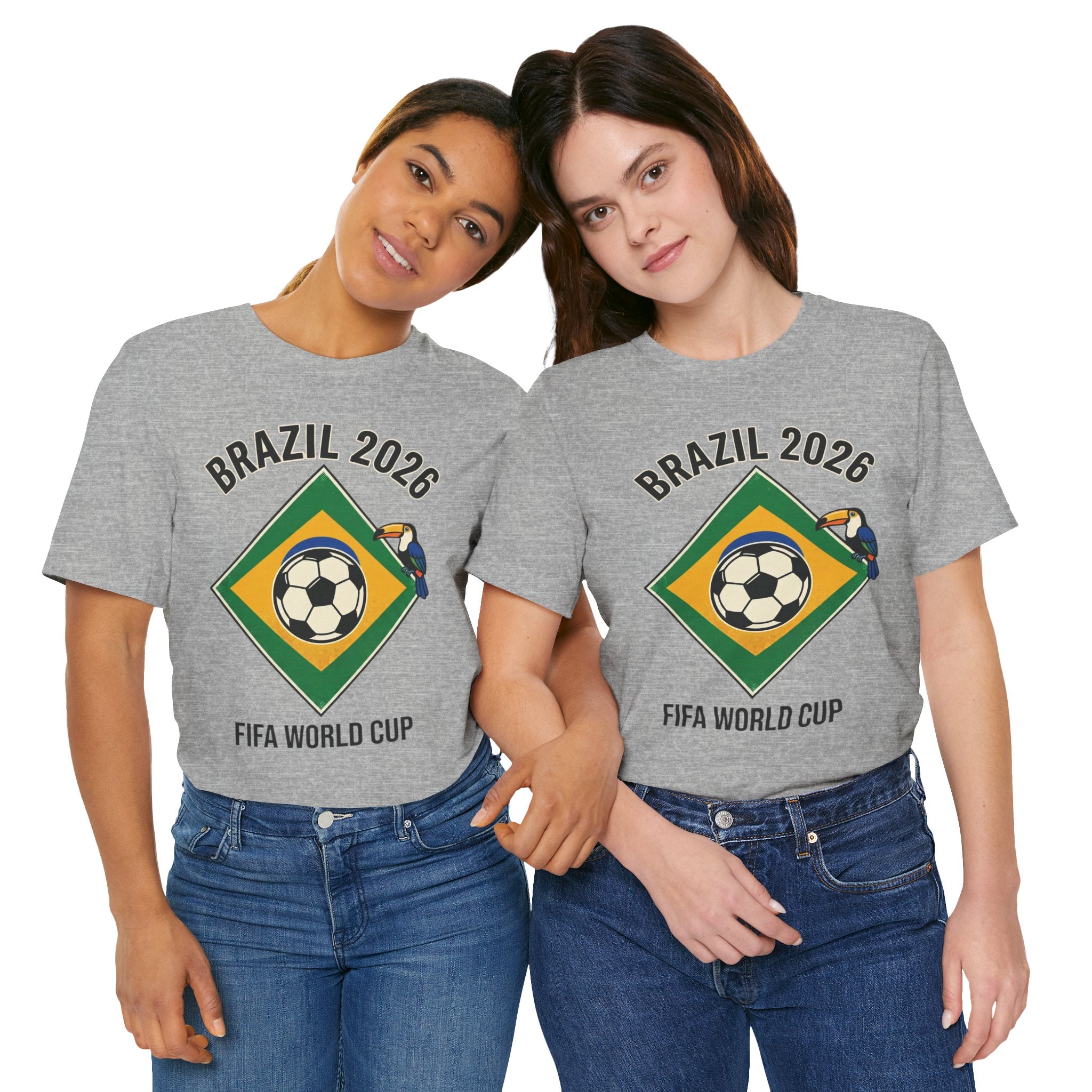 Unisex Jersey Short Sleeve Tee/Brazil Ball in the flag