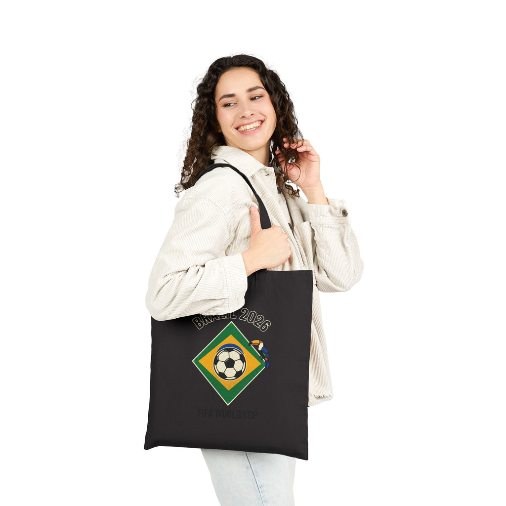 Cotton Canvas Tote Bag/ Brazil/ gool in flag