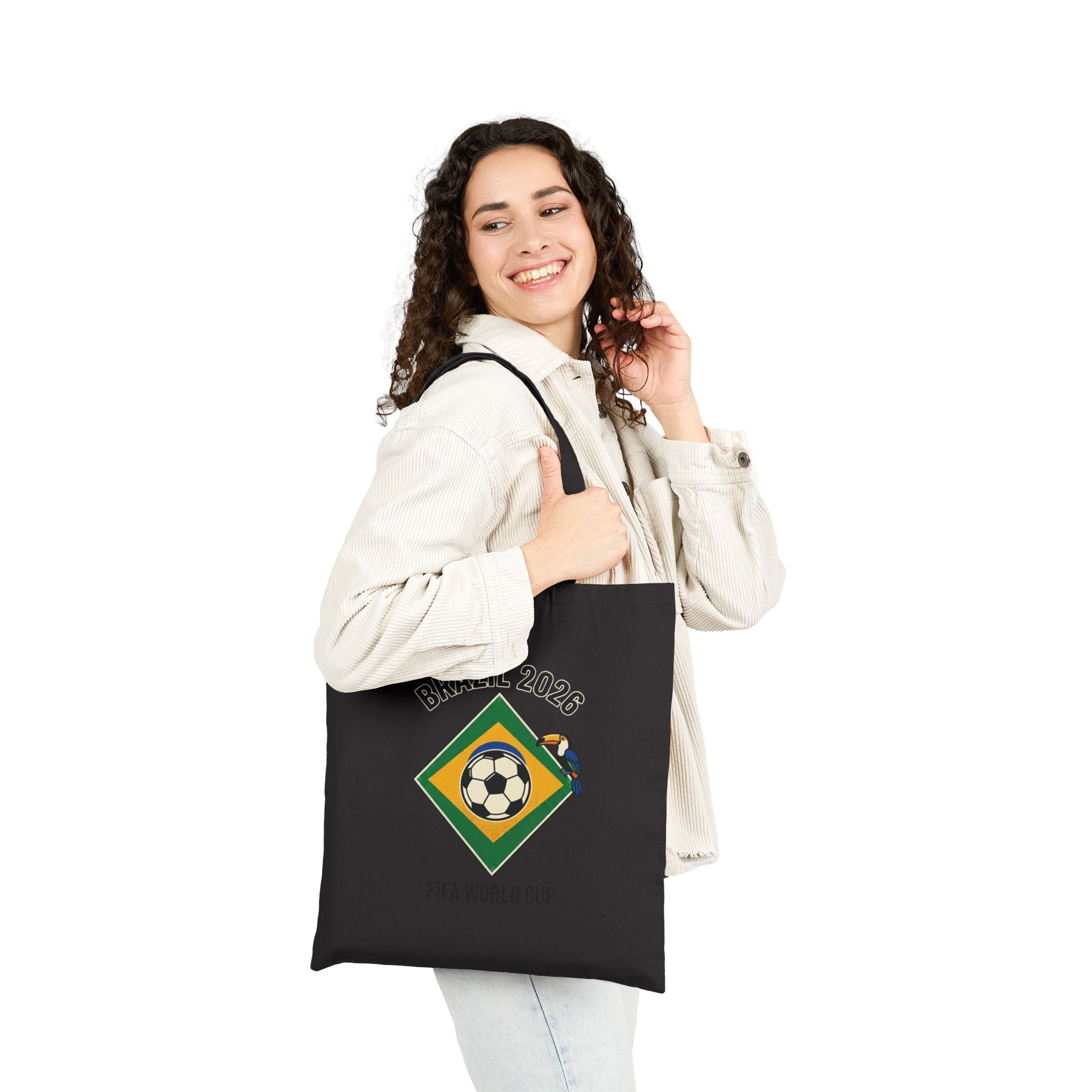 Cotton Canvas Tote Bag/ Brazil/ gool in flag