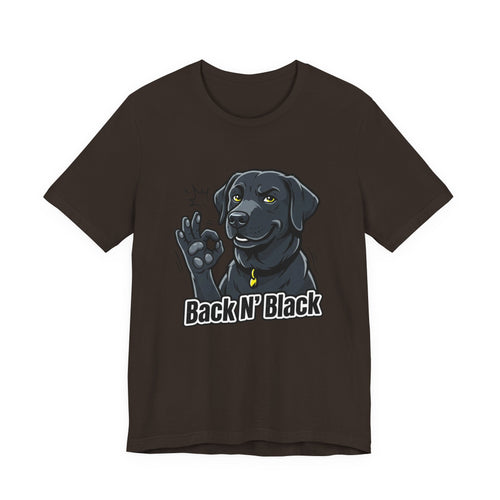 Back N' Black Black Lab Dog Tee | Labrador Illustration, Funny Paw OK Design