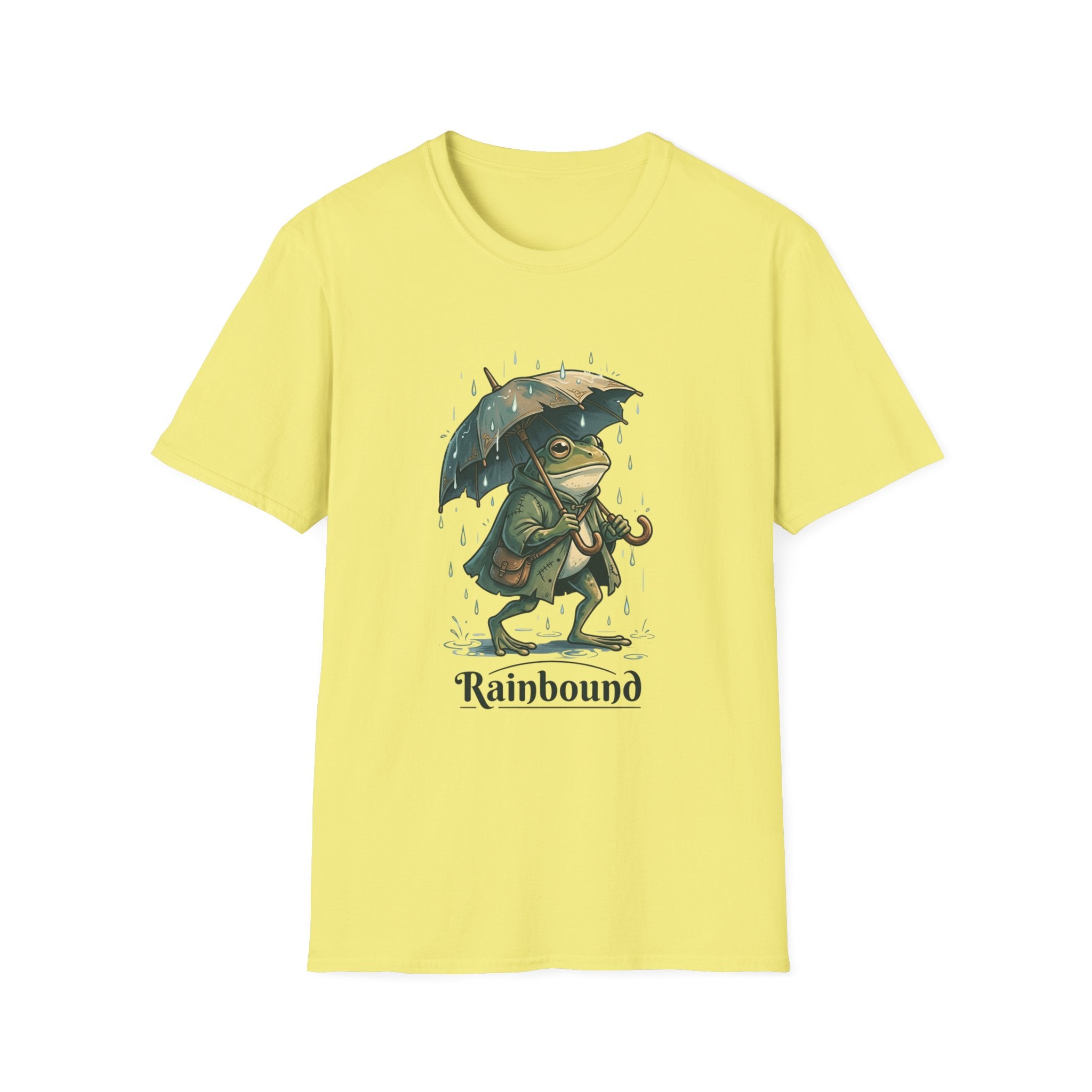 Rainbound Frog with Umbrella T-Shirt