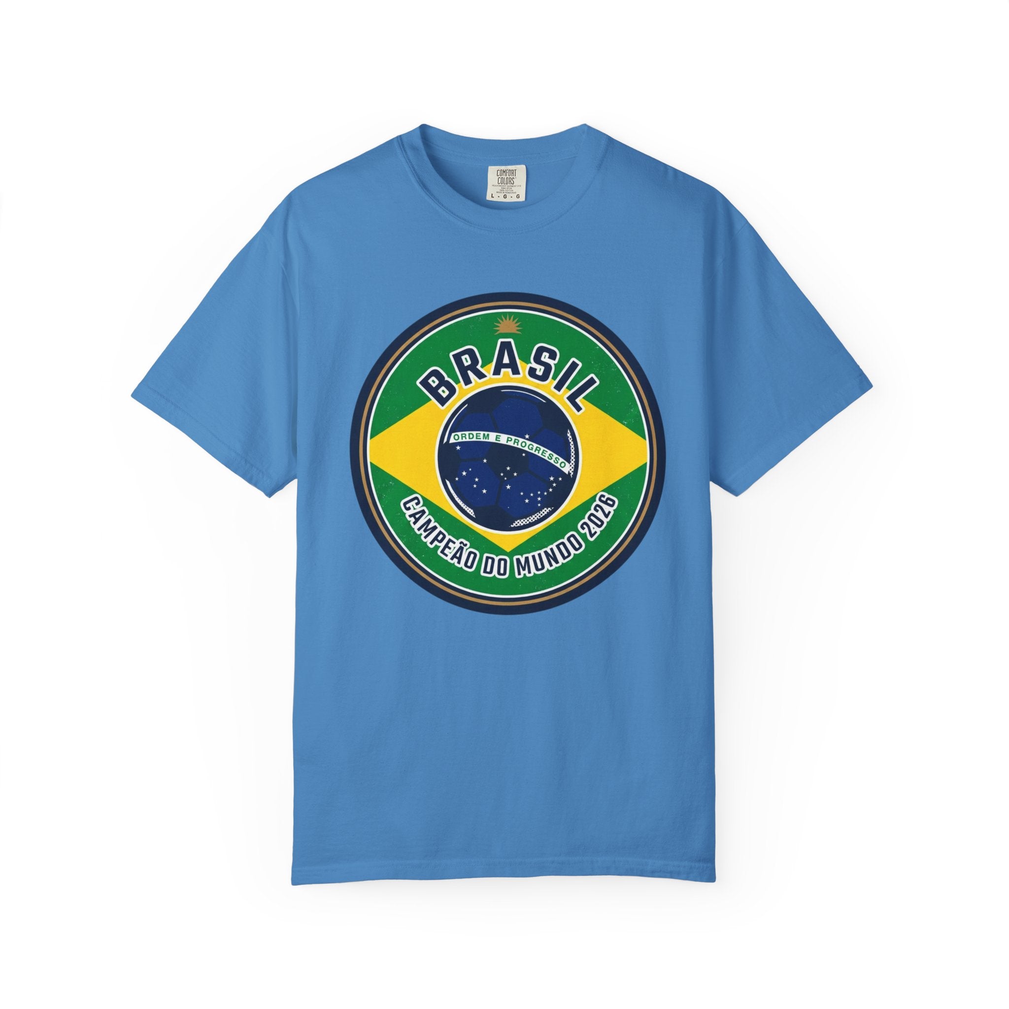 Brasil Flag Emblem T-Shirt | Brazil Campeonato do Mundo 2022