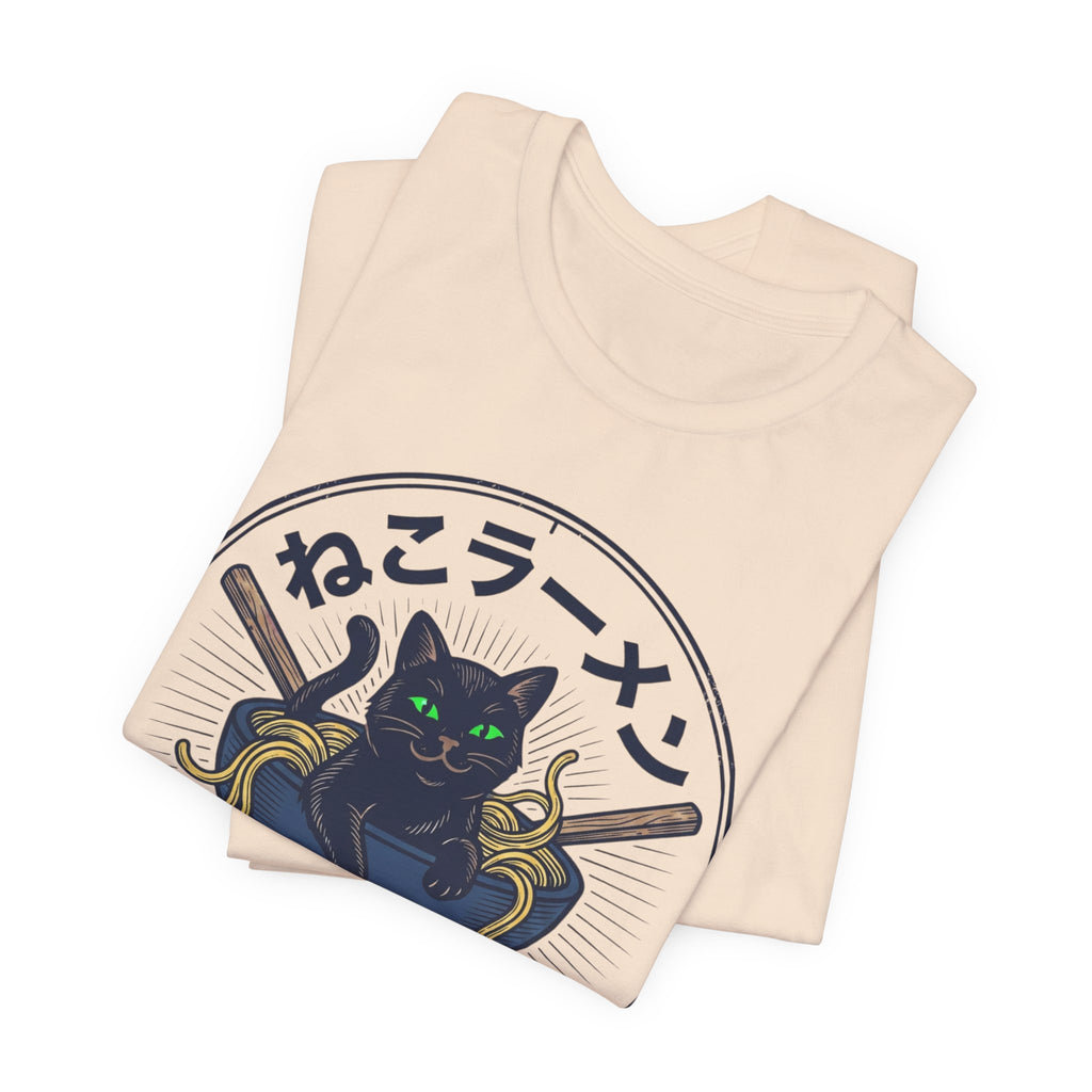 Black Cat Ramen Bowl Tee | Late Night Noodles