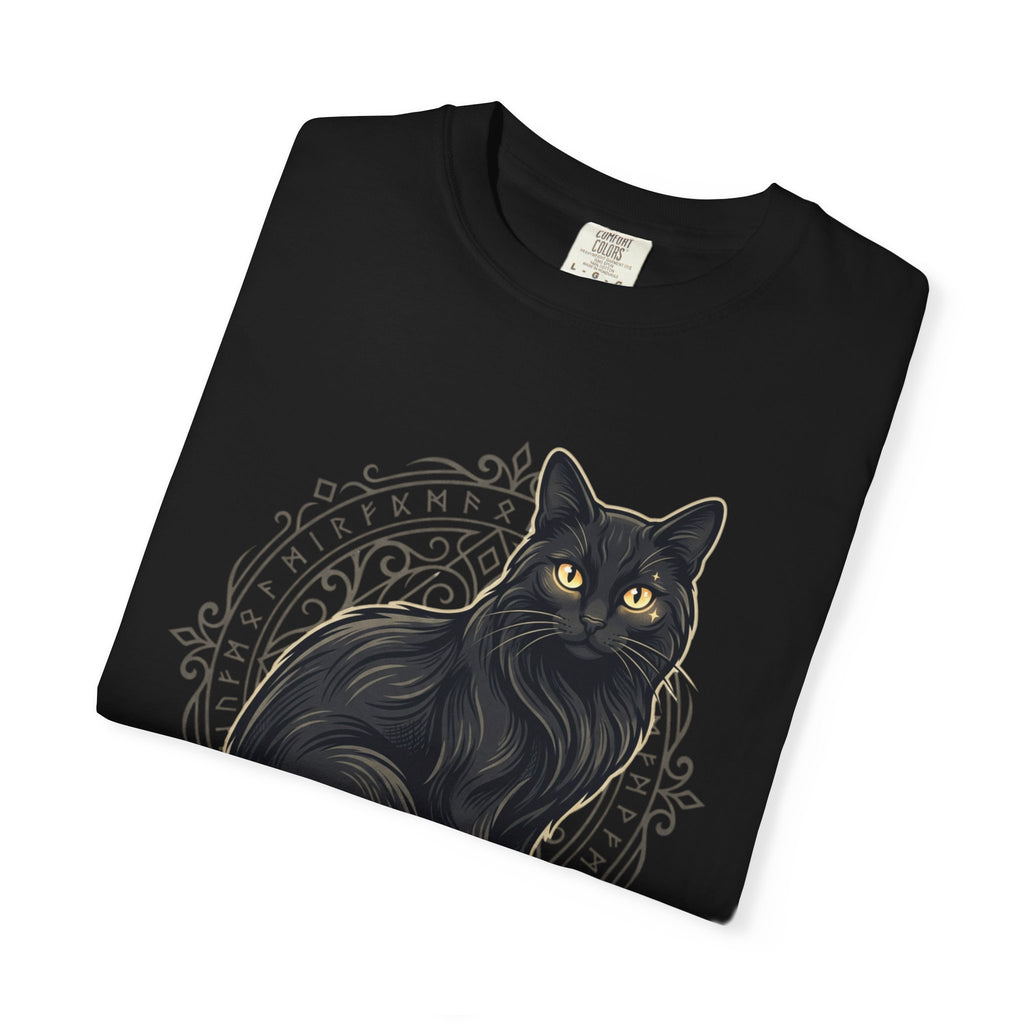 Hello Darkness My Old Friend black cat T-Shirt | Gothic Cat Tee