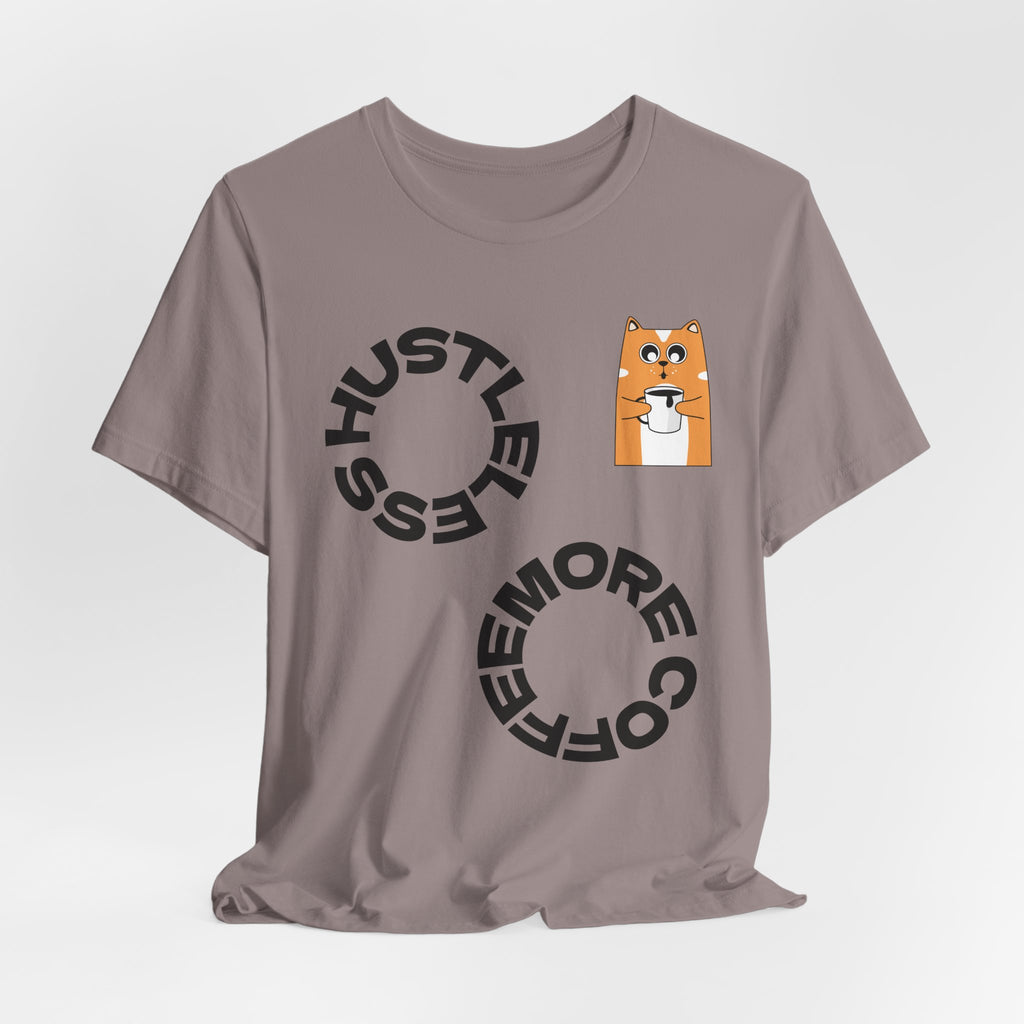 Coffee Hustle Circle, Shiba Inu Pocket Tee