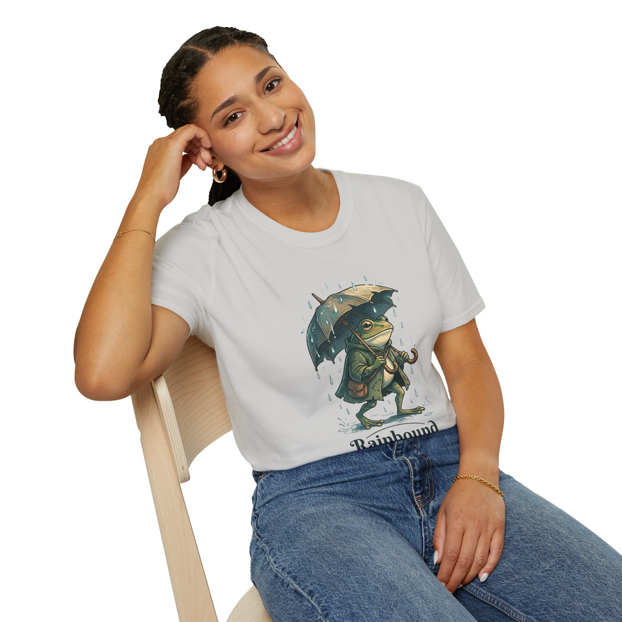 Rainbound Frog with Umbrella T-Shirt