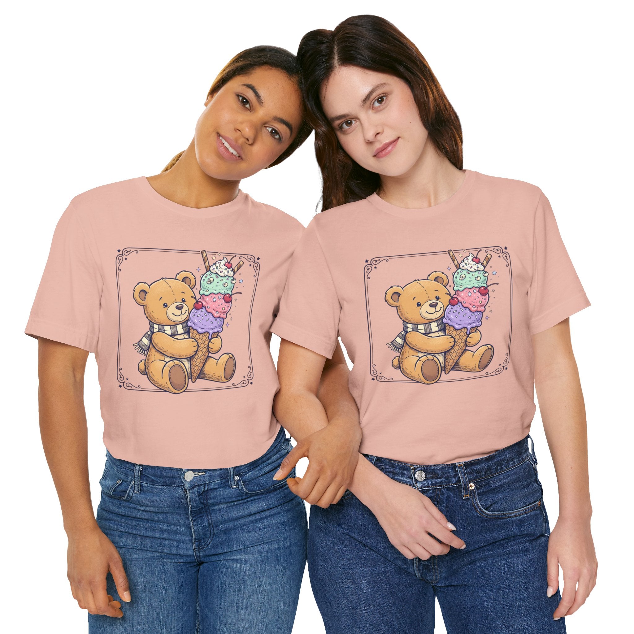 Unisex Jersey Short Sleeve Tee/Teddy/ Ice cream