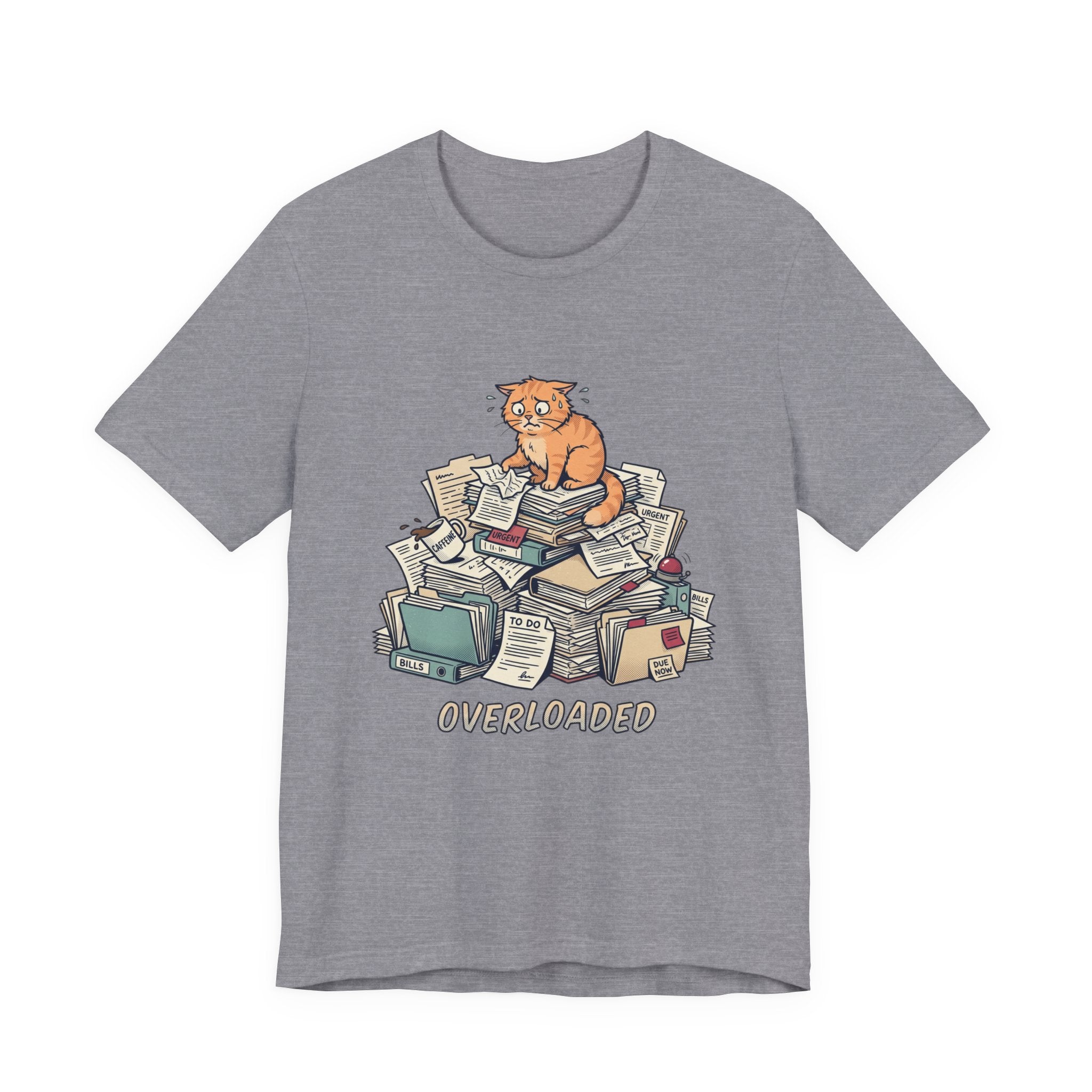 Overloaded Cat/Tee | Funny Cat Graphic T-Shirt