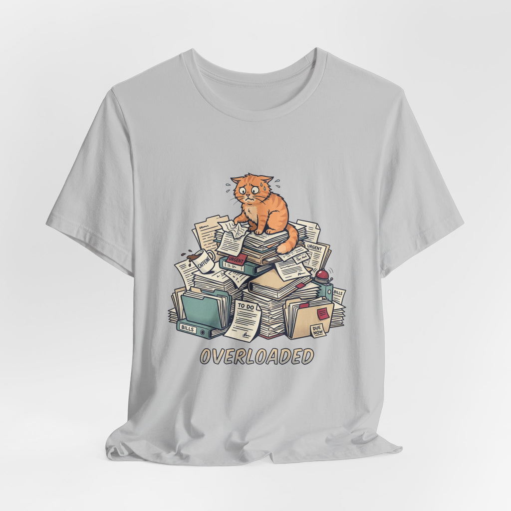 Overloaded Cat/Tee | Funny Cat Graphic T-Shirt